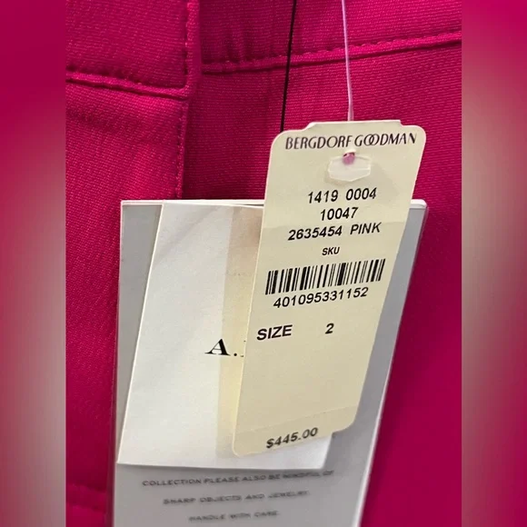 A.L.C. Javier Hot Pink Split Hem Pants Size 2 NWT